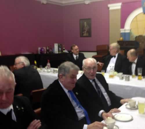 Brethren enjoy the Dinner