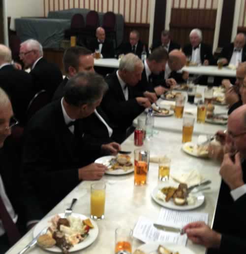 Enjoying the meal Enjoying the meal
