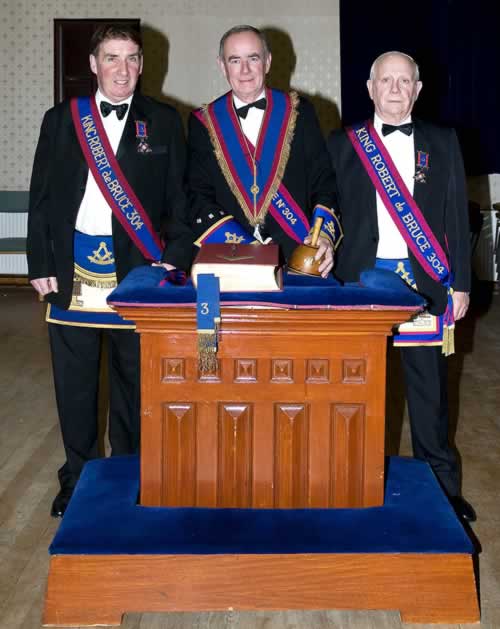 Bro Charles Nicol RWM with Installing Masters