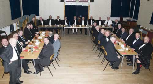 The Brethren sit down to eat