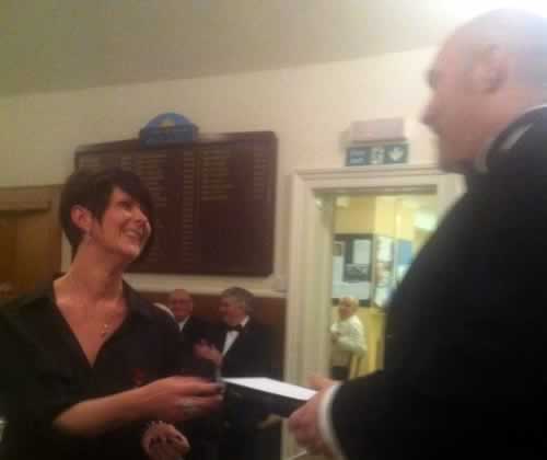 His wife making presentation to RWM