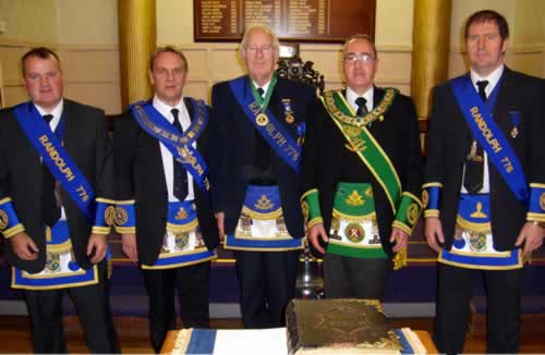 C Smith with PGM and principle office bearers C Smith with PGM and principle office bearers