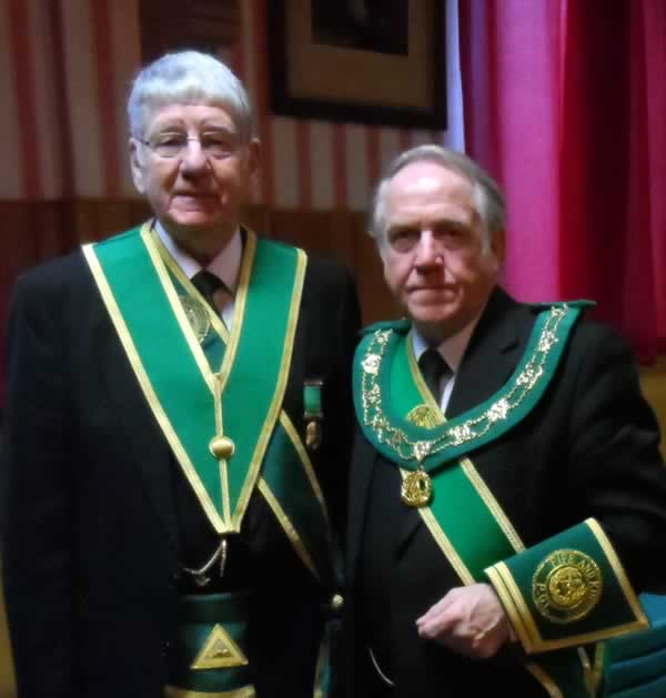 IPPGM Bro Tom Bradley with PPGC Bro Bill Dougal IPPGM Bro Tom Bradley with PPGC Bro Bill Dougal